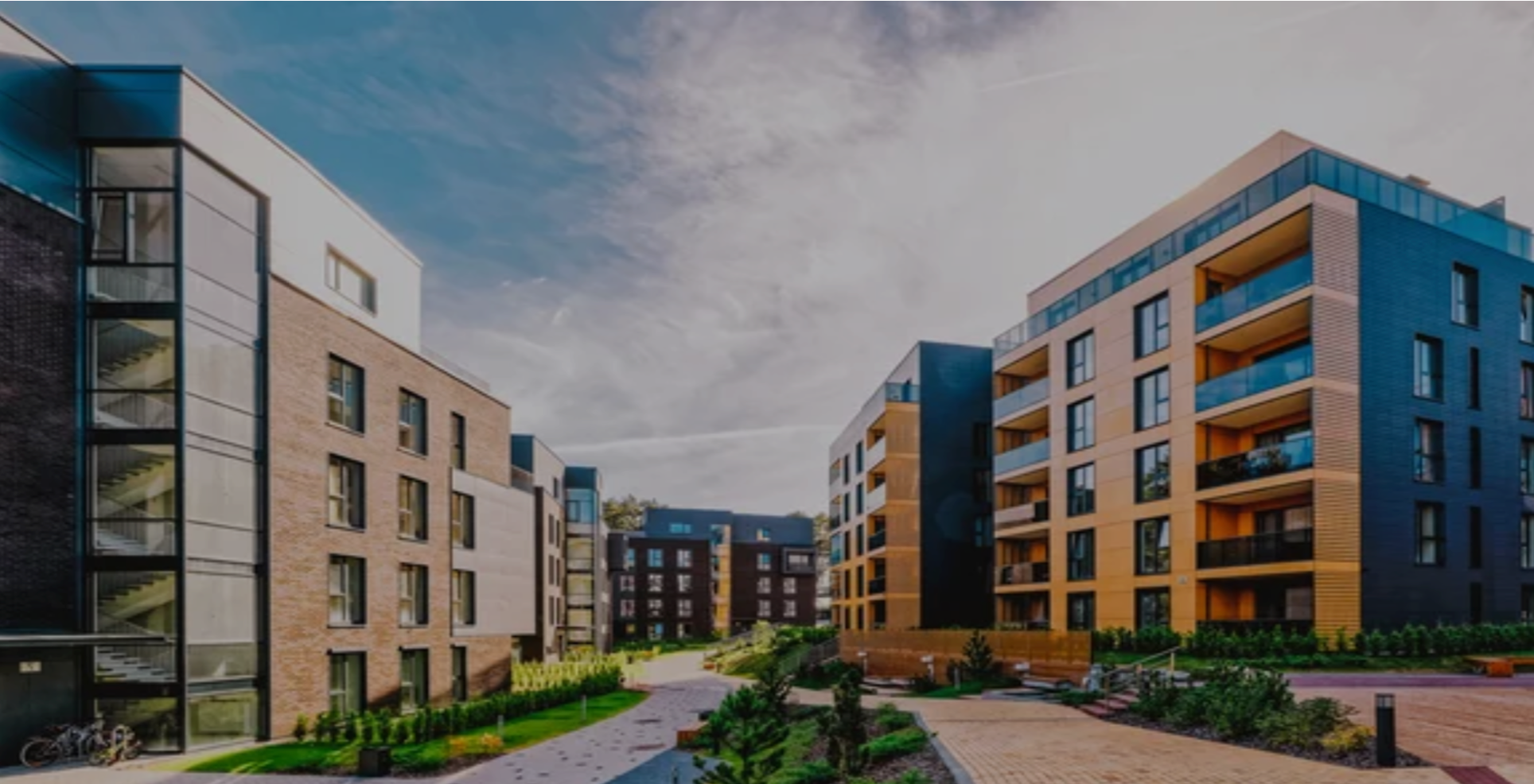 Modern hotel or commercial building